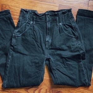 Black Mom Jeans Paperbag Waist - American Eagle